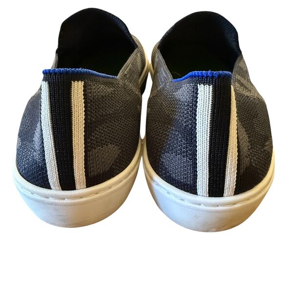 Rothys The Sneaker Gray Blue Camo Women's Slip On Low Top Shoes 8.5W Comfortable - Picture 11 of 11